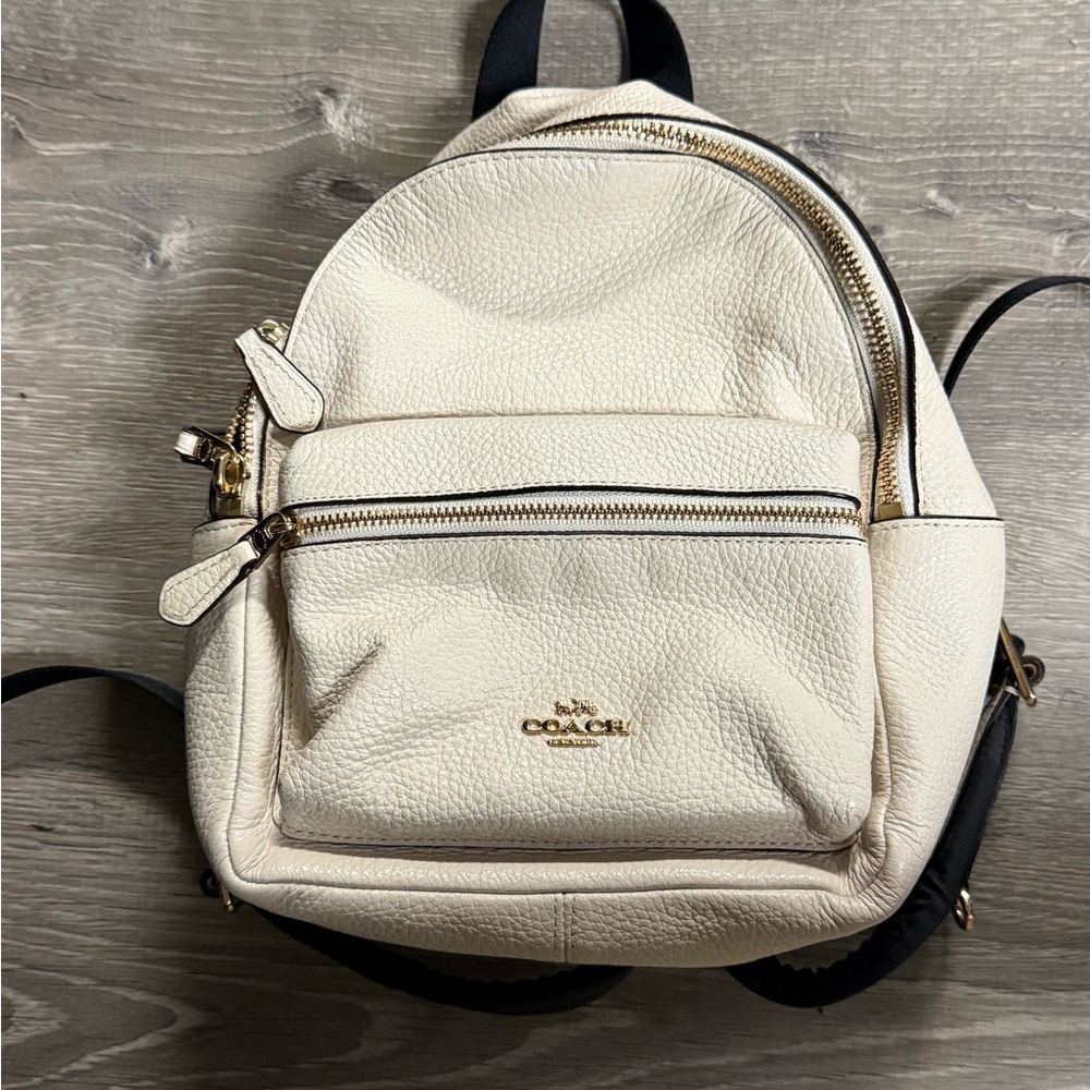 Coach Cream MINI Leather Backpack